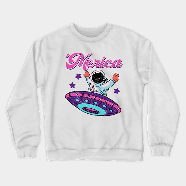 Vaporwave Astronauts Space Astronauts Men Women Youth Cosmonauts Crewneck Sweatshirt by alcoshirts